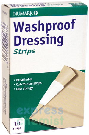 Numark Washproof Dressing Strips x10