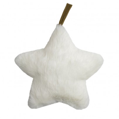 Numero 74 Faux fur star cushion - white White S