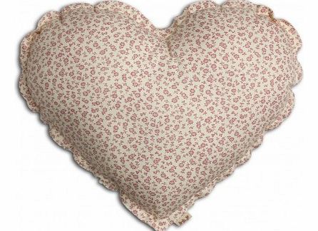 Numero 74 Flowery heart cushion Ecru S,M
