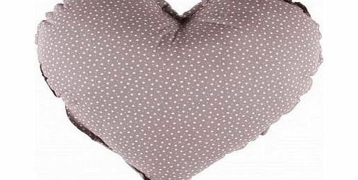 Numero 74 Heart cushion - star print - Taupe Taupe brown S