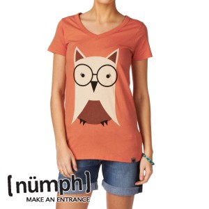 Numph T-Shirts - Numph Owl T-Shirt - African Red