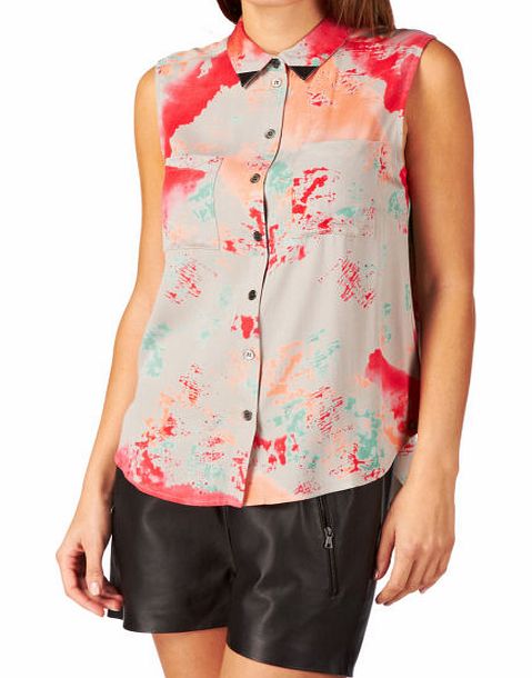 Numph Womens Numph Elvira Short Sleeve Shirt - Silver