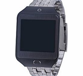 Nuosi Deng Deluxe Stainless Steel Metal Bracelet Watchband Strap Watch Band for Samsung Galaxy Gear Gear 2 R380/Neo R381/Live R382 Smart Phone (Black)