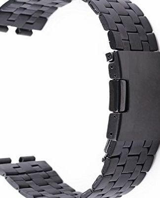 Nuosi Deng New High Quality Stainless Metal Watch band for Pebble Steel Smart Watch (Matte Black)