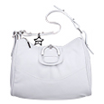 Nuovedive Debussy - White Buckled Leather Hobo Bag