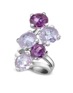Nuovegioie Lavender Multi-stones Sterling Silver Fashion Ring