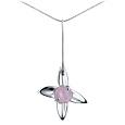 Nuovegioie Polished Flower Pendant w/Sterling Silver Necklace