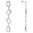 Nuovegioie Sixty - Sterling Silver Rectangle Drop Earrings