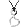 Sterling Silver Floating Open Heart Pendant