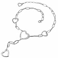 Nuovegioie Sterling Silver Heart Drop Necklace