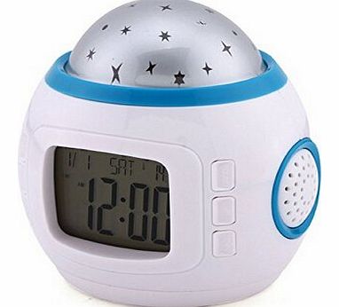 05 Children Room Sky Star Night Light Projector Lamp Alarm Clock sleeping music