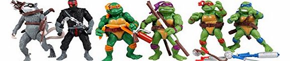 05 Set of 6 TMNT Teenage Mutant Ninja Turtles Action Figures Toy Classic Collection in bulk