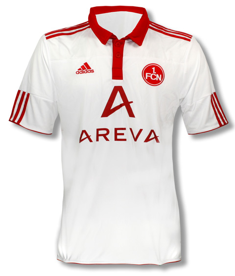 Nurnberg Adidas 2010-11 FC Nurnberg Adidas Away Football Shirt