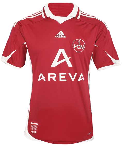 Nurnberg Adidas 2010-11 FC Nurnberg Adidas Home Football Shirt
