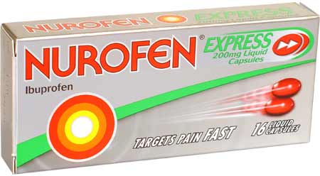 Nurofen Express Liquid Capsules 200mg x16