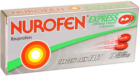 Nurofen Express Liquid Capsules 200mg x16