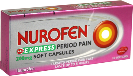 nurofen Express Period Pain Soft Capsules 200mg 10