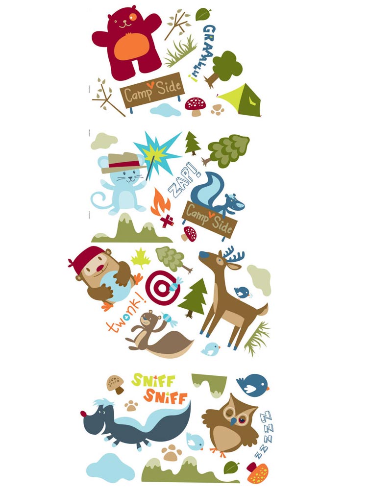 Campside Wall Stickers Stikarounds 46 pieces