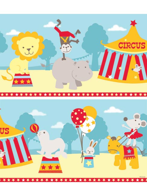 Circus 6 Wallpaper Border Self Adhesive