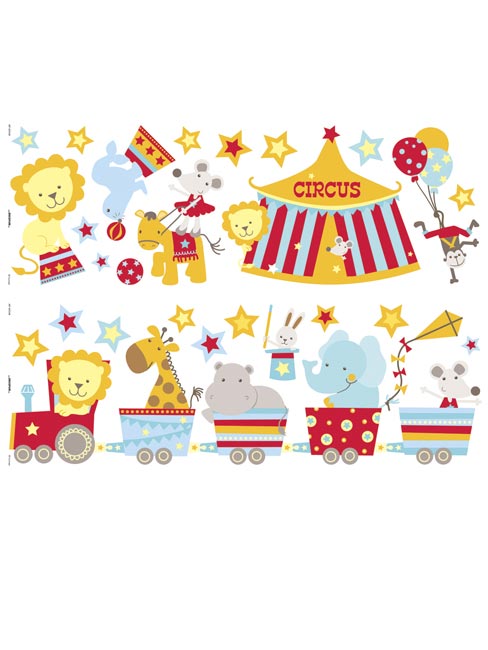 Circus Wall Stickers Stikarounds 26 pieces