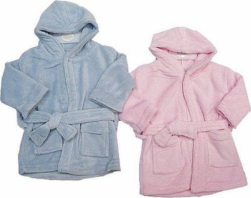 Nursery Time Snuggly Babies Dressing Gown By Nursery Time - Blue - 6-12 Months
