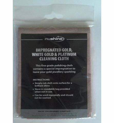 Nushine Gold, White Gold amp; Platinum Cleaning Cloth (LARGE 44 x 31.5cm) - Contains Special Impregnation
