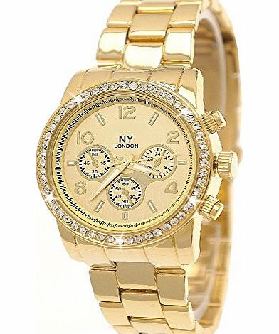 NY London Designer Ladies Gold bracelet watch