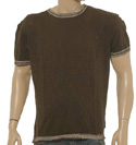 Brown T-Shirt with Cream Piping