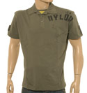 Nylon Squid Khaki T-Shirt with Cream Design