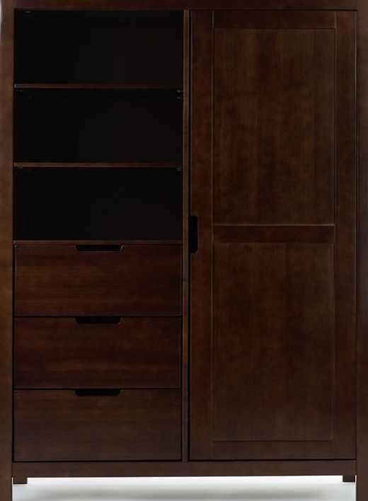 O Baby OBaby Lincoln Double Wardrobe-Walnut (New 2015)