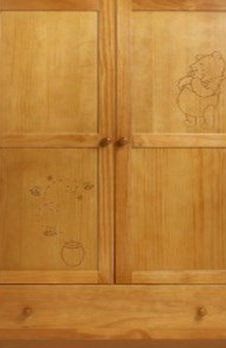 OBaby Winnie the Pooh Double Wardrobe-Country