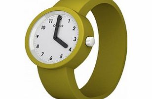 O clock Numbers White Moss Watch