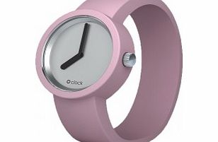 O clock SILVER Powder Pink Watch