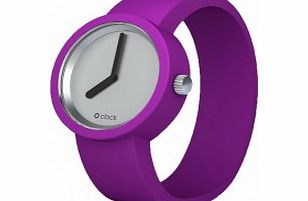 O clock SILVER Purple Violet Watch