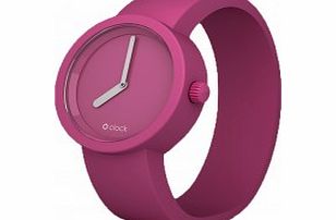 O clock Tone On Tone Magenta Watch
