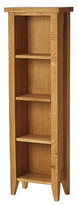 oak Bookcase 48.5in x 15.25in Narrow Medium
