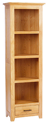 oak Bookcase 75in x 24.5in Slim Jim Tuscany