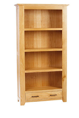 oak BOOKCASE LARGE 75IN x 39IN WITH DRAWER TUSCANY