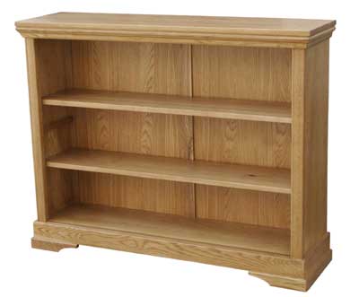 oak Bookcase Wide 37.5in x 47.5in Toulouse
