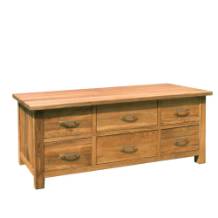 Oak Brooklyn Oak Coffee Table 6 Drawer