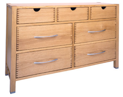 oak CHEST 3 OVER 4 DRAWERS