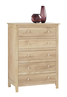 oak CHEST 5 DRAWER CORNDELL NIMBUS