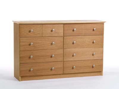 OAK CHEST DOUBLE WIDE CHELSEA