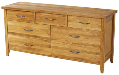 oak CHEST OF DRAWERS 3 OVER 2 OVER 2 WEALDEN