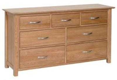 oak CHEST OF DRAWERS 3 OVER 4 NEW OAK DEVONSHIRE