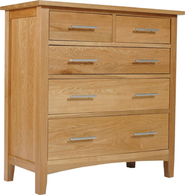 oak CHEST OF DRAWERS 3 PLUS 2 PRESTIGE