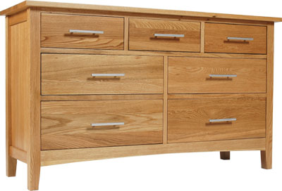 oak CHEST OF DRAWERS 4 PLUS 3 PRESTIGE