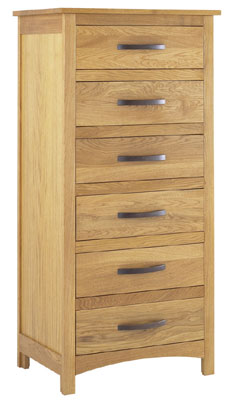 oak Chest of Drawers 6 Drawer Corndell Kingsleigh