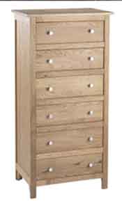 oak CHEST OF DRAWERS 6 DRAWER CORNDELL NIMBUS
