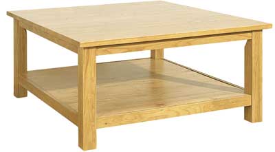 oak Coffee Table Large with shelf Lyndhurst